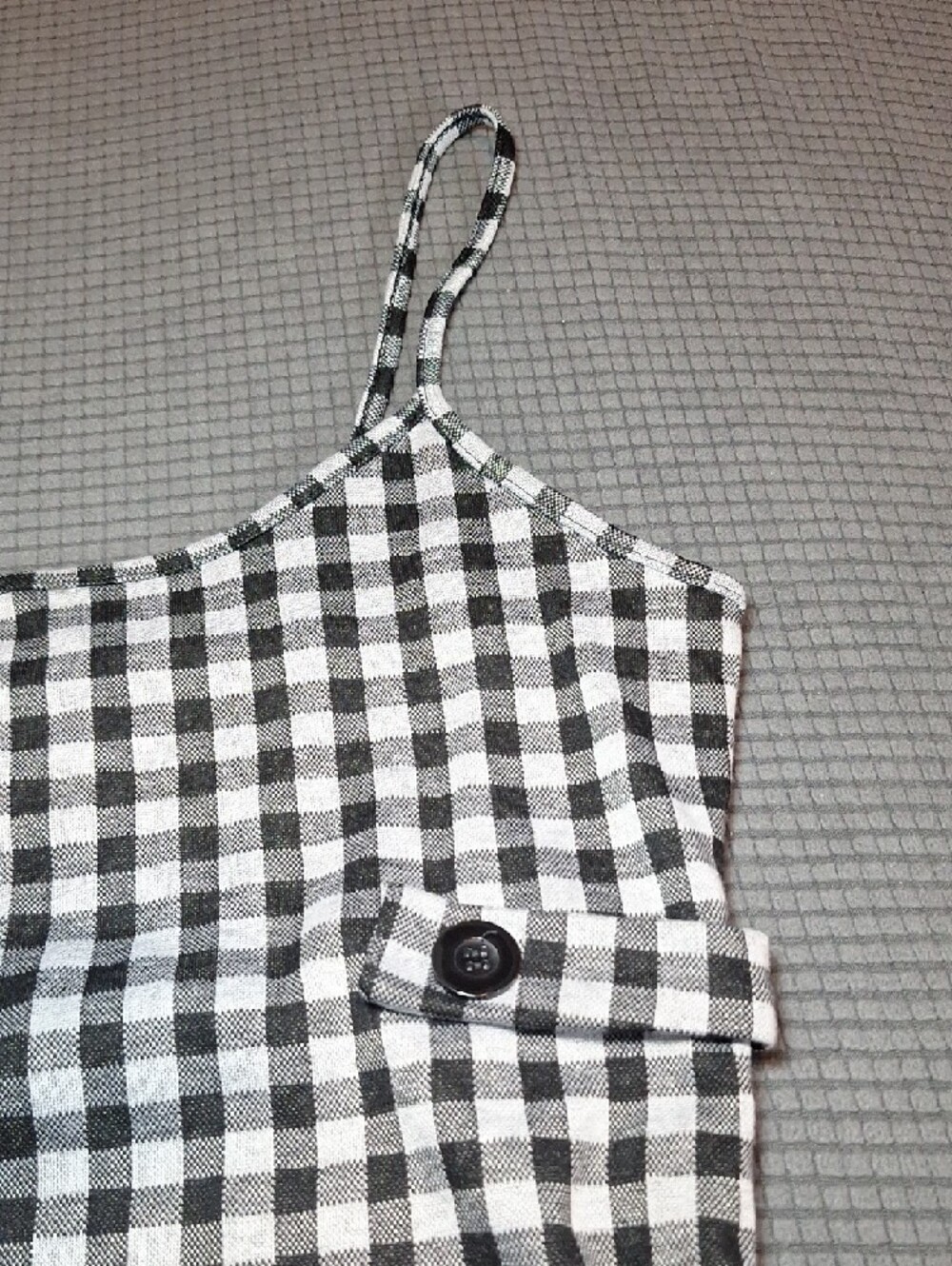 Rue21 Black and White Gingham Spaghetti-Strap Mini Dress - Picture 2 of 7